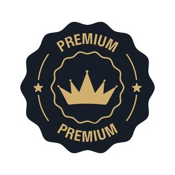 Premium quality vector label. Luxury black labels. Vector illustration Stock Illustration