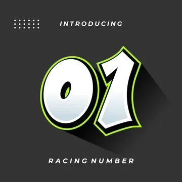 Premium Racing Number Vector Template Stock Illustration