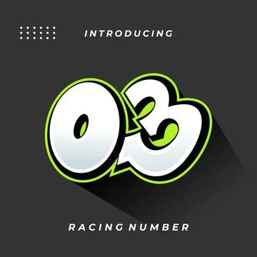 Premium Racing Number Vector Template Stock Illustration