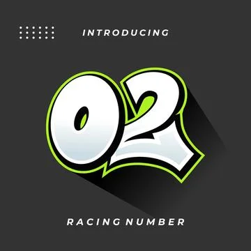 Premium Racing Number Vector Template Stock Illustration