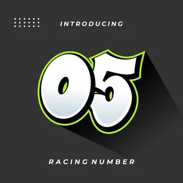 Premium Racing Number Vector Template Stock Illustration