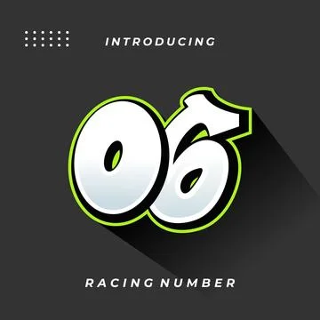 Premium Racing Number Vector Template Stock Illustration