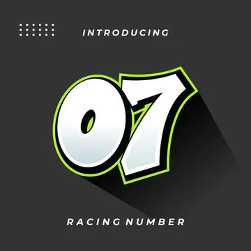 Premium Racing Number Vector Template Stock Illustration