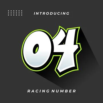 Premium Racing Number Vector Template Stock Illustration