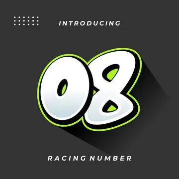 Premium Racing Number Vector Template Stock Illustration