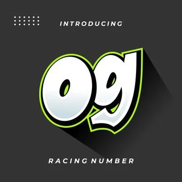 Premium Racing Number Vector Template Stock Illustration