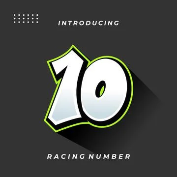 Premium Racing Number Vector Template Stock Illustration