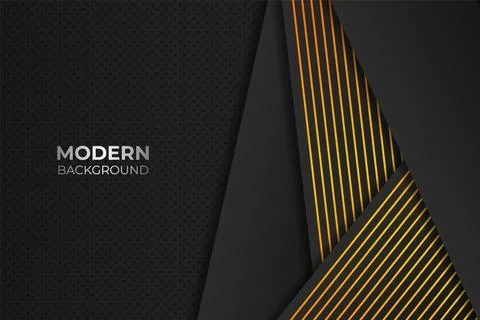 Premium Realistic Diagonal Overlapped Layers Dark and Yellow Glow Background  Stock Illustration