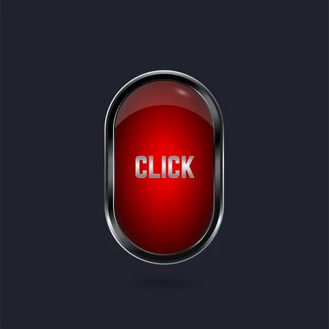 A premium red cristal button on dark backgroun, banner, red option, push but 스톡 일러스트