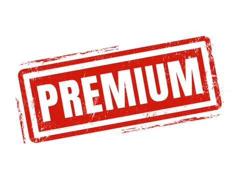 Premium red stamp style Illustrazione stock