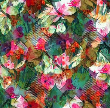 Premium Seamless Pattern Bundle: Floral, Ethnic, Geometric, and Animal Prin.. Stockillustratie