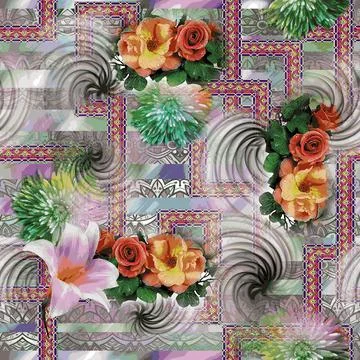 Premium Seamless Pattern Bundle: Floral, Ethnic, Geometric, and Animal Prin.. Illustrazione stock