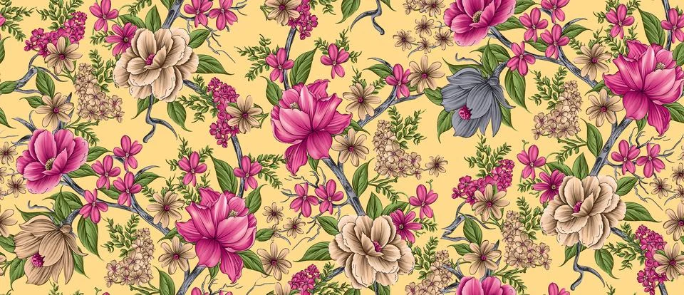 Premium Seamless Pattern Bundle: Floral, Ethnic, Geometric, and Animal Prin.. 库存插图