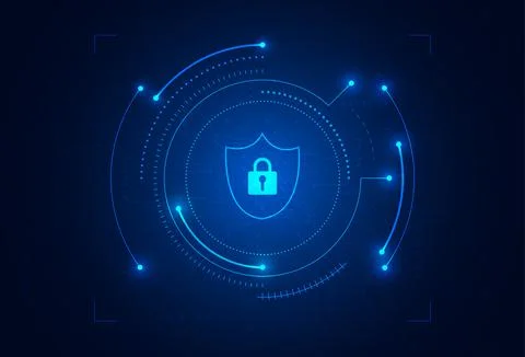 Premium security cyber digital concept. Abstract technology background Stock Illustration