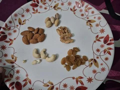 A premium selection of nutrient-rich dry fruits Stock Photos