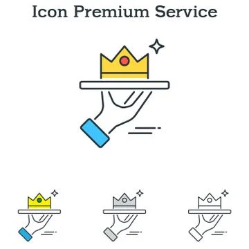 Premium Service flat icon design for infographics and businesses Stock Illustration
