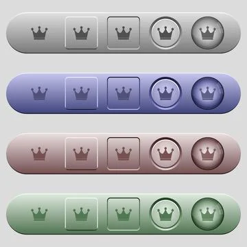 Premium services icons on horizontal menu bars Stock Illustration