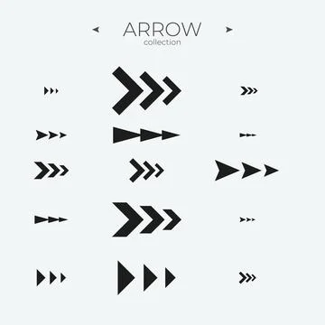 Premium set of arrow. Arrow vector icon set. Arrow basic UI elements. For Apps Stock Illustration