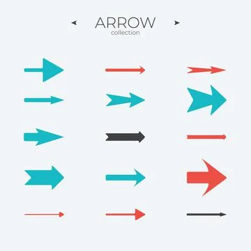 Premium set of arrow line. Arrow vector icon set. Modern vector symbols. Simple Stock Illustration