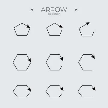 Premium set of arrow line. Line icons collection. Trendy line style. To use in イラスト素材