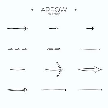 Premium set of arrow line. Linear Arrow icons set. Thin line style. For Apps イラスト素材