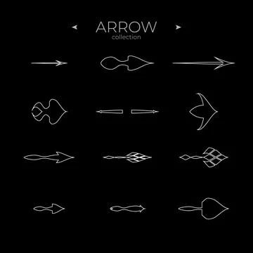 Premium set of arrow line. Outline symbol collection. Modern vector symbols Illustrazione stock