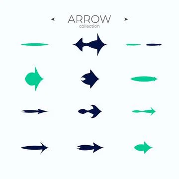 Premium set of arrow line. Universal Arrow icon. Trendy line style. Simple Stock Illustration