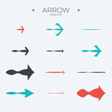 Premium set of arrow line. Universal Arrow icon. Modern vector symbols. For Apps Illustrazione stock