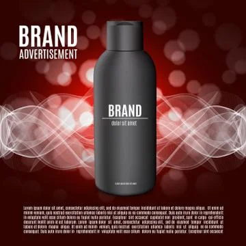 Premium shampoo ads Stock Illustration