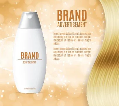 Premium shampoo ads Stock Illustration