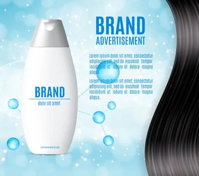 Premium shampoo ads Illustrazione stock