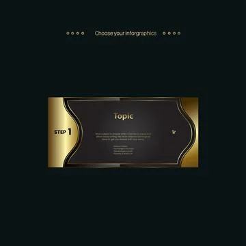 A Premium step button. a Modern Infographic object, icon, charts Vector templ Stock Illustration