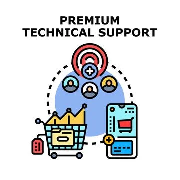 Premium technical support vector concept icon Illustrazione stock