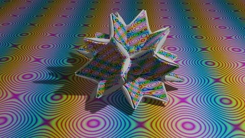 Premium Three Dimensional Abstract Star Sculpture Background Featuring イラスト素材