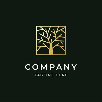 Premium tree logo design Stock Illustration