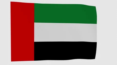 Premium Unfurling United Arab Loop Alpha Channel Video stock 342925461