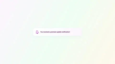 Premium Update Notification Bell UI Animation Vídeos de archivo 337790109