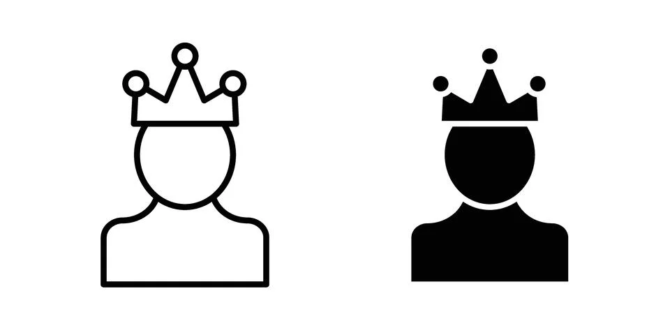 Premium User icon drawing lines. Silhouette style vector bundle Stock Illustration