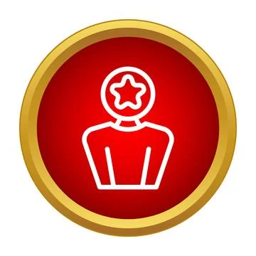 Premium user profile icon representing celebrity status Stock Illustration