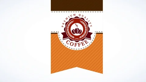 Premium value coffee with warm lentil indoor curly circular sealed on a lined Stock Footage 129323637