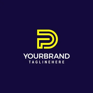 Premium vector abstract modern PD letter Logo Line Design Template Vector Stock Illustration