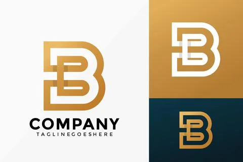 Premium Vector B Logo Design Vector. Abstract emblem, designs concept, logos, Stock Illustration