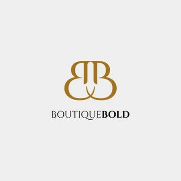 Premium Vector B Logo in gold color. Beautiful Logotype design for luxury com Stock Illustration
