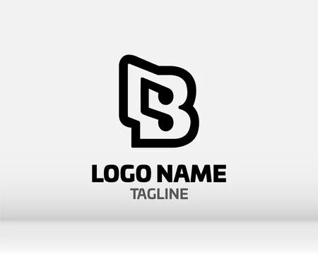 Premium Vector B Logo in two color variations. Beautiful Logotype design fo.. Stock Illustration