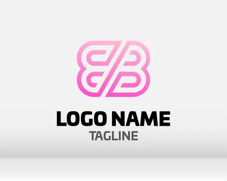 Premium Vector B Logo in two color variations. Beautiful Logotype design fo.. Stock Illustration