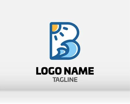 Premium Vector B Logo in two color variations. Beautiful Logotype design fo.. Stock Illustration