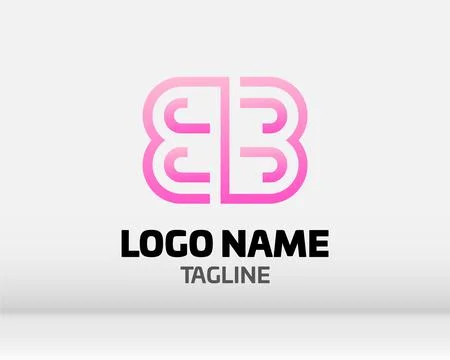 Premium Vector B Logo in two color variations. Beautiful Logotype design fo.. Stock Illustration