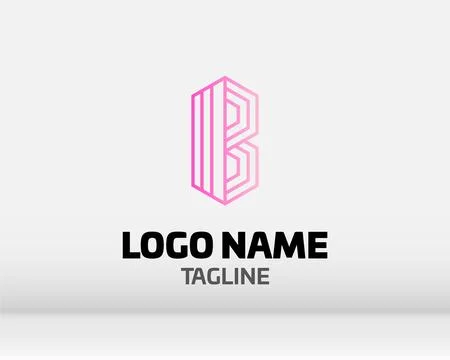 Premium Vector B Logo in two color variations. Beautiful Logotype design fo.. Stock Illustration