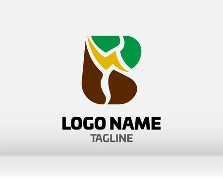 Premium Vector B Logo in two color variations. Beautiful Logotype design fo.. Stock Illustration
