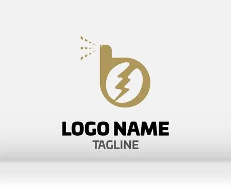 Premium Vector B Logo in two color variations. Beautiful Logotype design fo.. Stock Illustration